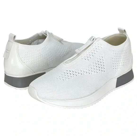 Anne Klein Terri White Knit Hidden Heels Womens Sneakers Size 8.5M - Picture 15 of 15